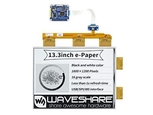 Waveshare 13.3inch e-Paper e-Ink Display HAT For Raspberry Pi - 1600x1200 黒/白 16グレイスケール