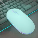 静音有線マウス ライト付き 薄型 光学式 プラグアンドプレイ 軽い 持ち運び オフィス フィット感 PC ラップトップ ノ…