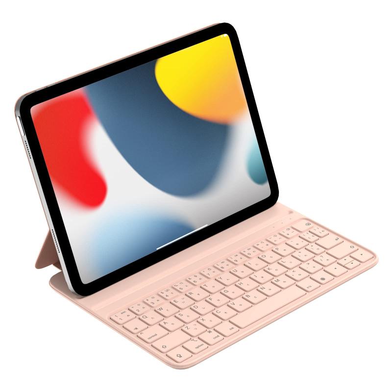 iPad 第10世代 キーボード付きケース10.9 インチ (2022)対応 磁気吸着充電式/大型キーキャップ設計/キーコンビネーション機能/ダブルアングル調整/耐油・耐傷性 軽薄キーボード【日本語配列】