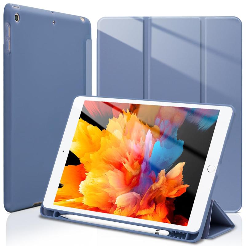 Wonzir iPad 第9世代 ケース iPad 10.2 ケース (2021/2020/2019モデル) ペン収納 スタンド機能 iPad 10.2 インチ 第9世代/第8世代/第7世代 保護カバー 軽量 薄型 シンプル 三つ折りスタンド 全面保護型 傷つ