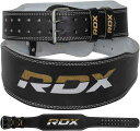 RDX トレーニングベルト ウェイトリフティングベルト WBS-4RB 筋トレ パワーベルト レザー 本革 カウハイド ブラック 大人用 メンズ レディース