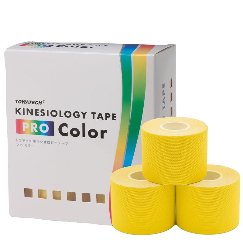 キネシオロジーテープ PRO Color イエロー 5cm×5m 6巻