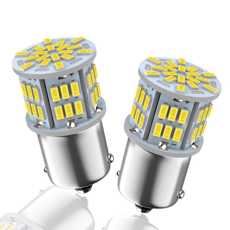 Autart 12V-24V S25 シングル球 超高輝度LED 54連 LEDバルブ 3014SMD 汎用 6000-6500K 車用トラック用品 サイドマーカー ウインカー バックランプ ポジション LED ライト