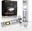 Zethors H1 LEDヘッドライト電球 16000LM 60W 400%明るい LEDヘッドライト 車変換キット 無極性 1:1ミニサイズ プラグアンドプレイ ハロゲン交換用 Canbus対応 2個パック