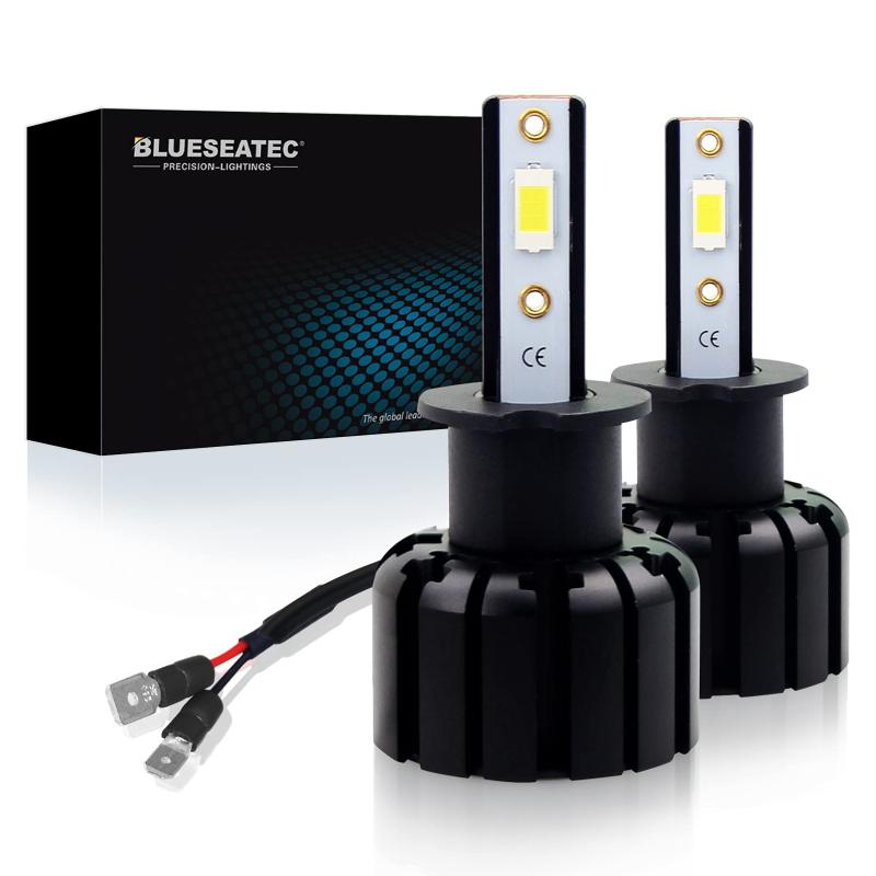 BLUESEATEC H8 H11 H16 兼用 LEDフォグランプ 黄色 爆光 3000K 実測値12000LM 40W キャンセラー内蔵 車検対応 正規日本製CSP社製チップ 全方向拡散 超強化定電流回路 12V/24v（ハイブリッド車 EV車対応) フ