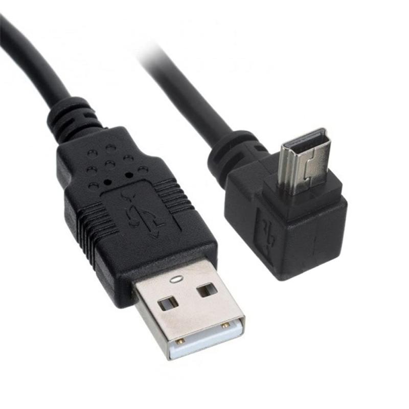 ViViSunUSB2.0ミニケーブルUSB(A)オス-USB(miniB)オスL型上下左右90°方向変換ケーブル金メッキ付き高速480Mbpsのデータ転送同期リード