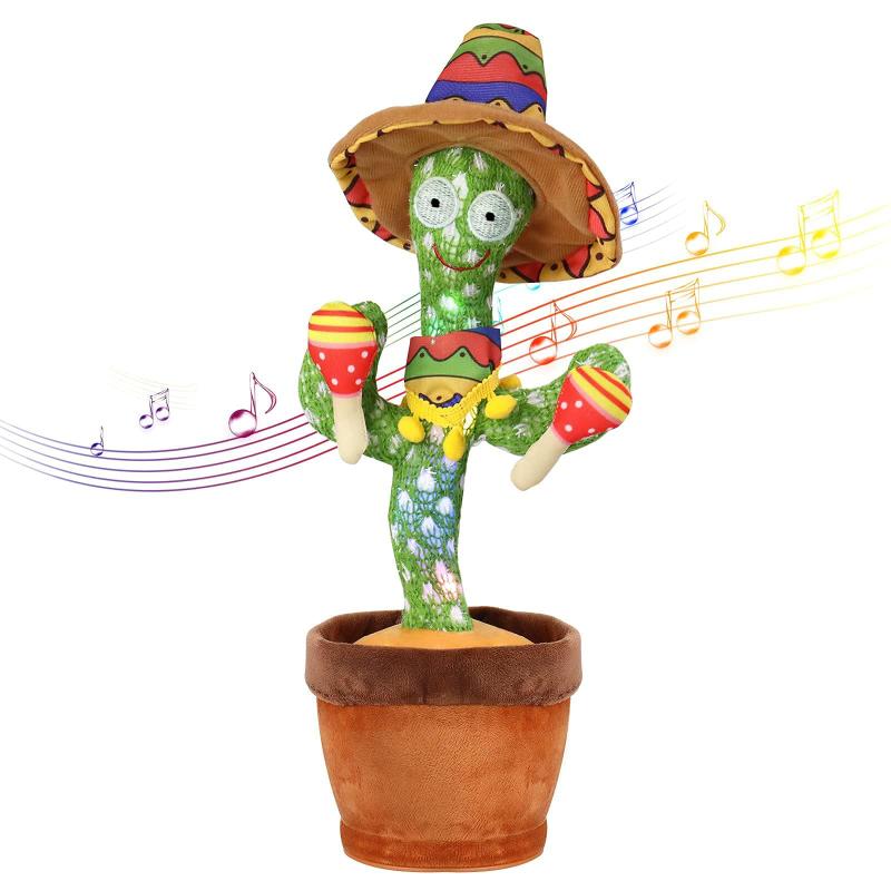 Emoin 踊るサボテン おもちゃ 動く サボテン ダンシングサボテン 真似するぬいぐるみ 歌うサボテン 踊る サボテン 録音 ぬいぐるみ talking cactus toy for kids サボテン おもちゃ 子供の日 誕生日