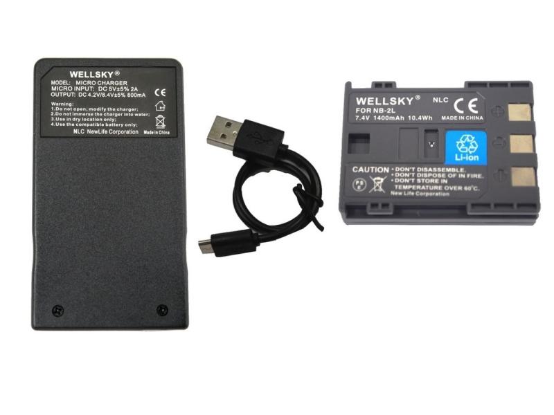 WELLSKY BATTERY USB VARIATION LP-E6 LP-E6N LP-E6NH LP-E8 LP-E10 LP-E12 LP-E17 NB-6L NB-6LH NB-11L NB-11LH NB-12 NB-13