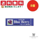 【できたてホヤホヤ!”賞味期限最新”をお届け】【お菓子 業務用 差し入れ 景品 イベント パーティー】ロッテ 歯につきにくい ブルーベリーガム 8個セット