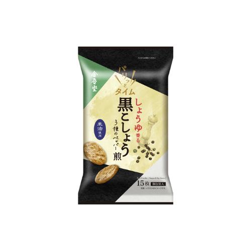 パリッとタイムシリーズの、うす焼きタイプのお煎餅です。 辛さの強い黒こしょうをメインに、爽やかな香りの緑・マイルドな辛さの白をブレンドし、風味豊かな香りと辛味を引き出しました。 下味には、2種類の本醸造醤油を独自にブレンドした醤油だれを使用しました。 ガツンと辛いだけでなく、コク・香りも楽しめる深い味わいに仕上げました。 ※商品パッケージはメーカーの都合により変更になる場合があります。 期間限定パッケージをお買い求めの方は、一度お問い合わせ下さい。 メーカー欠品または完売の際、キャンセルをお願いすることがあります。ご了承ください。パリッとタイムシリーズの、うす焼きタイプのお煎餅です。 辛さの強い黒こしょうをメインに、爽やかな香りの緑・マイルドな辛さの白をブレンドし、風味豊かな香りと辛味を引き出しました。 下味には、2種類の本醸造醤油を独自にブレンドした醤油だれを使用しました。 ガツンと辛いだけでなく、コク・香りも楽しめる深い味わいに仕上げました。 ※商品パッケージはメーカーの都合により変更になる場合があります。 期間限定パッケージをお買い求めの方は、一度お問い合わせ下さい。 メーカー欠品または完売の際、キャンセルをお願いすることがあります。ご了承ください。