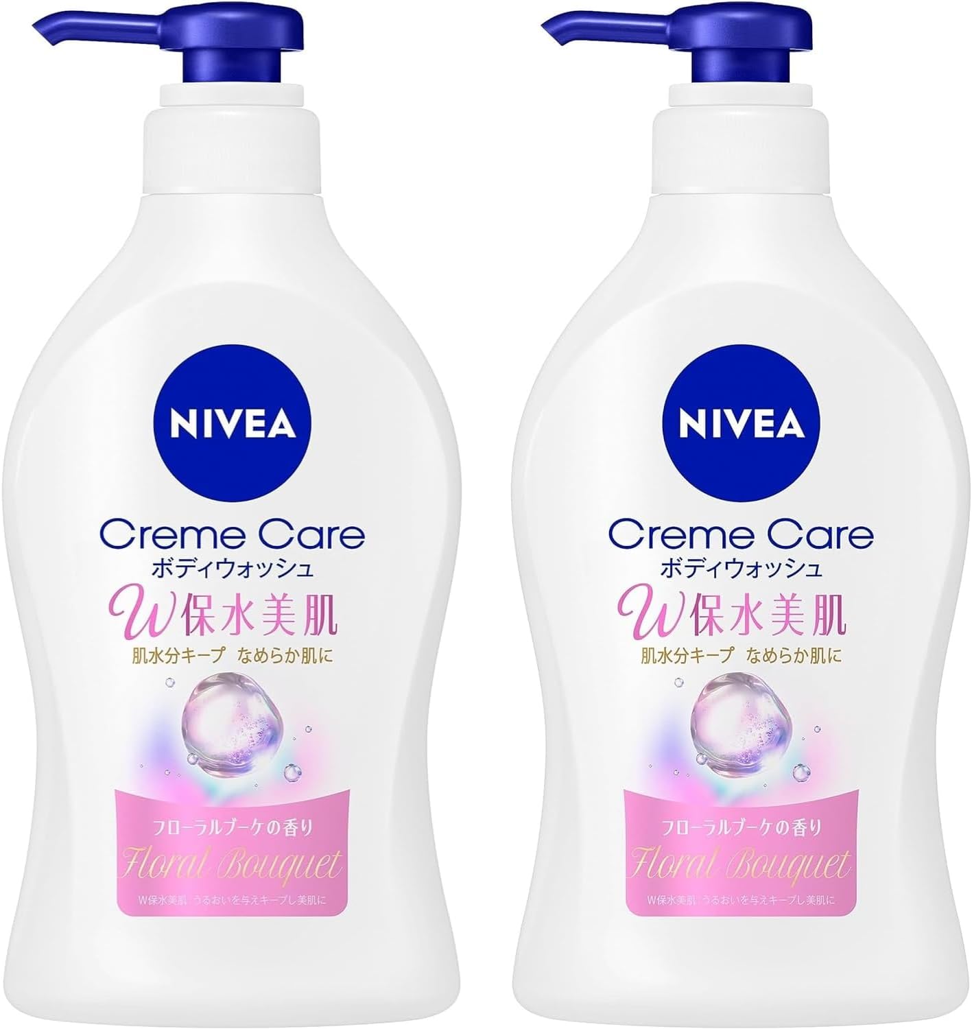 乐天商城 - ニベア クリームケア ボディウォッシュ W保水美肌 フローラルブーケの香り ポンプ 470ml 2個セット 8LINK