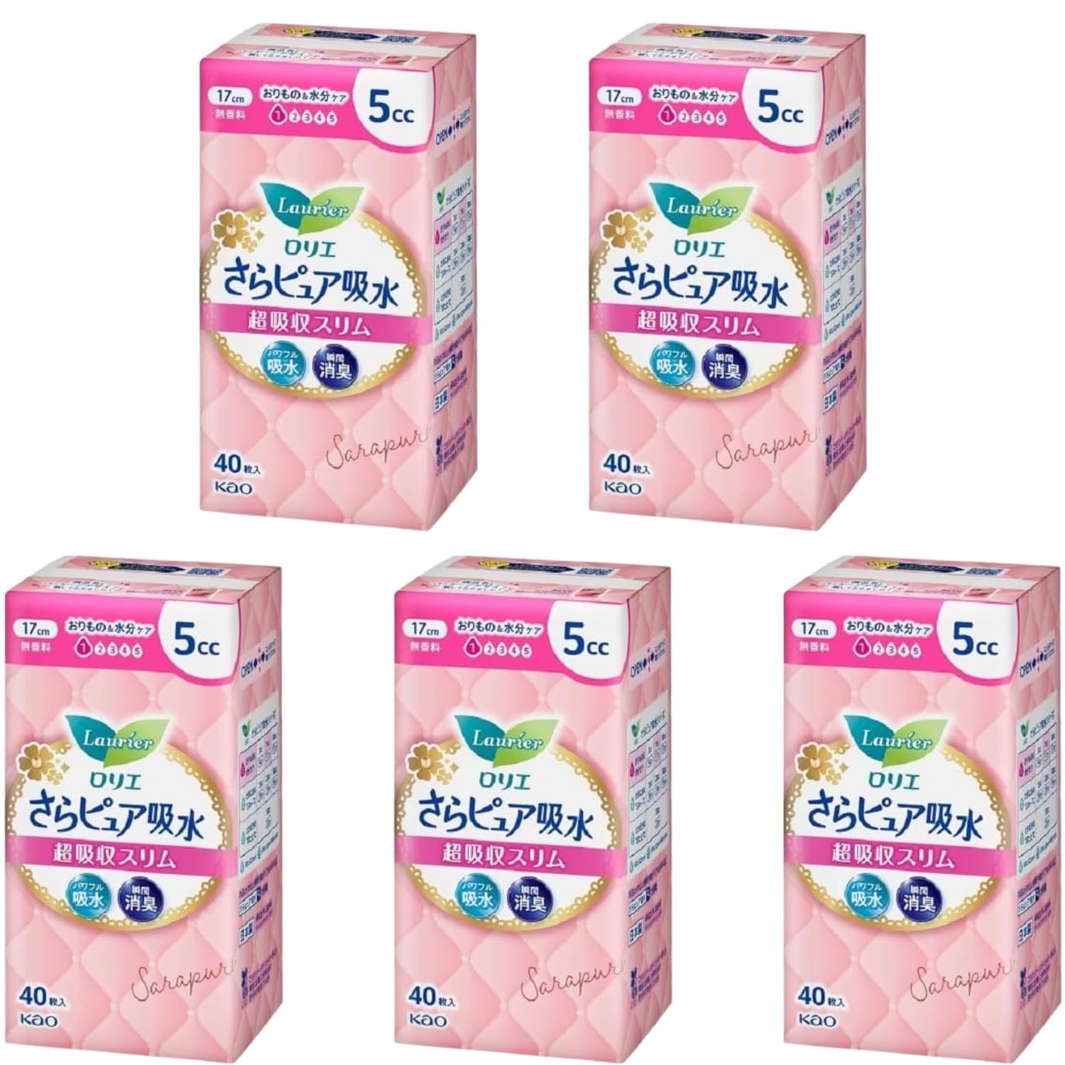 乐天商城 - 花王 ロリエさらピュア吸水 超吸収スリム 5cc 40枚 5個セット 8LINK