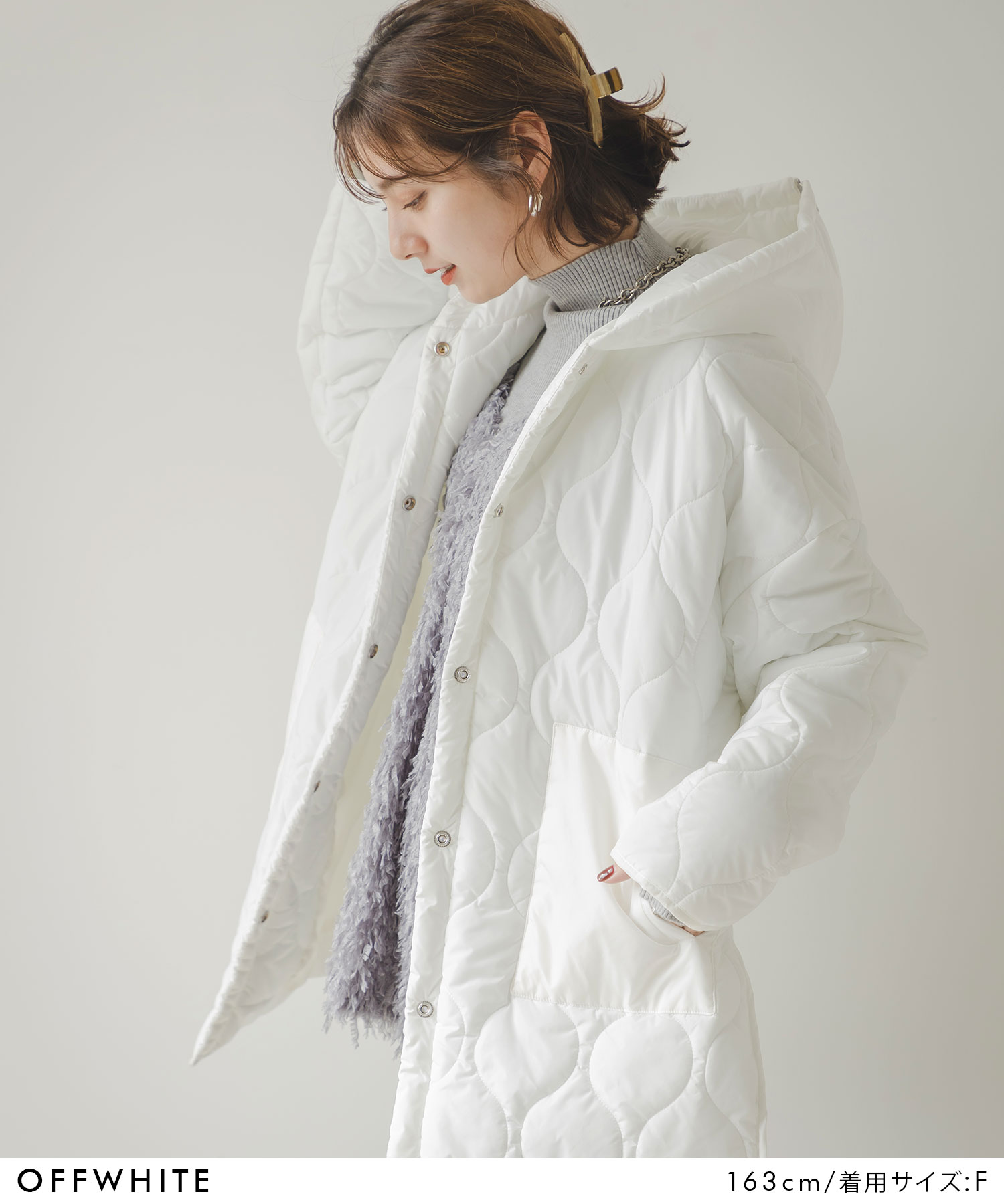 楽天市場】2WAYフードキルティングジャケット レディース アウター