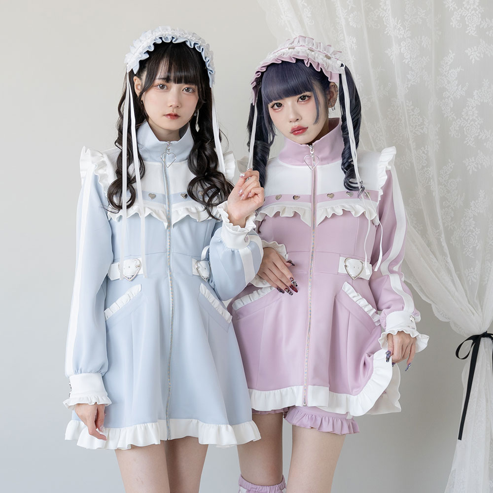 楽天市場】フリルたっぷりメイドジャージワンピース レディース 楽天市場】フリルたっぷりメイドジャージワンピース レディース