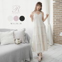 【SALE】 ティアードフリルアレンジリボンキャミワンピ