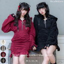 【SALE】 ハートスタッズギャザー裏毛ワンピース