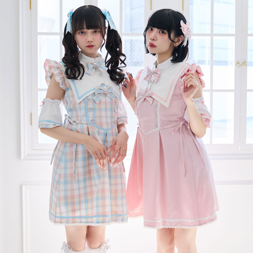 別袖付変形セーラーワンピース | 夢展望 YUMETENBO 別袖付変形セーラーワンピース | 夢展望 YUMETENBO