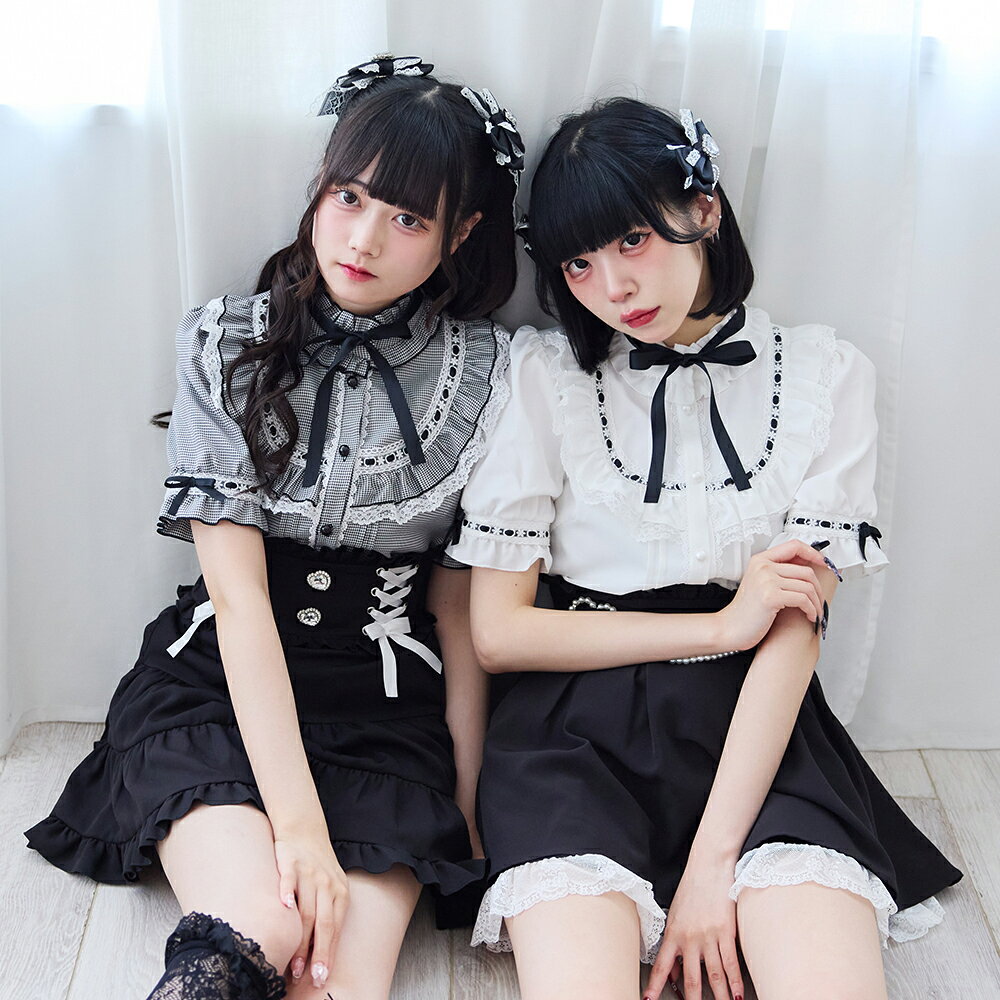 楽天市場】フリルはしごレースリボンヨークブラウス : 夢展望 YUMETENBO