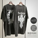 【SALE】 ビッグシルエットUSED風Tシャツ 【オーバーサイズ】【ロング丈】