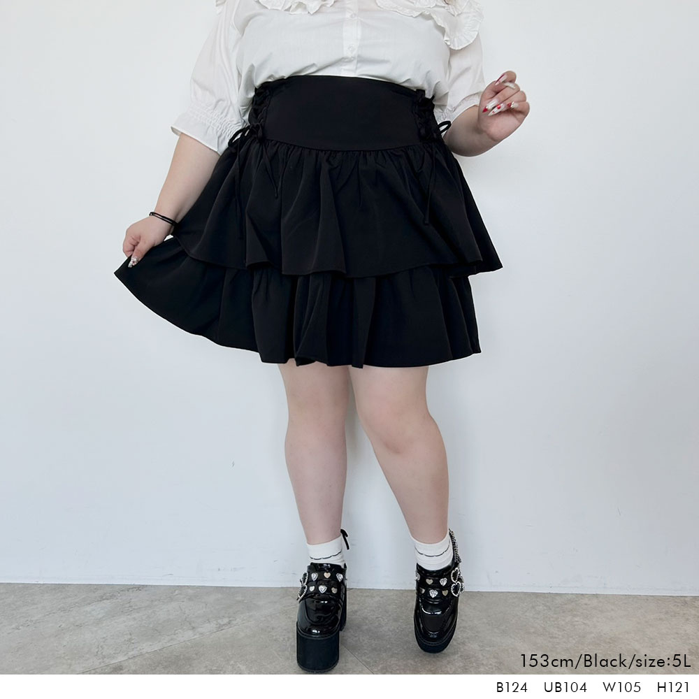 楽天市場】【SALE】【4L~6L】レースアップコルセットティアード