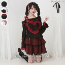ワンショルダーハートレースフリルTシャツ