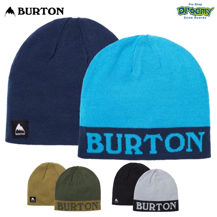 BURTON バートン Kids' Billboard Reversible Beanie 105221 キッズ ビルボード リバーシブル ビーニー タイトフィット ロゴ ニットキャップ 21-22モデル 正規品