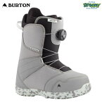 BURTON バートン Kids' Zipline BOA Snowboard Boots 131911 ジップライン スノーボードブーツ ミディアム オールマウンテン キッズ Gray/Neo-Mint 正規品