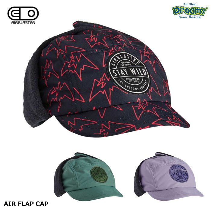 AIRBLASTER エアーブラスター AIR FLAP CAP AB23CAP-05 エアーフラップキャップ フリース裏地 耳あて付き 防寒 ロゴ スノーボード スノーウェア 正規品