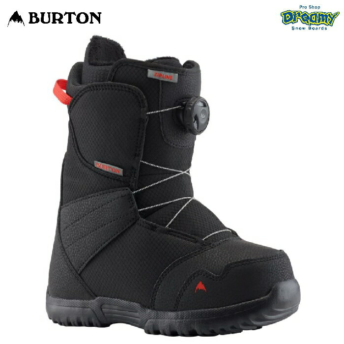 BURTON バートン Kids Zipline BOA Snowboard Boots 131911 スノーボードブーツ キッズ 22-25cm ソフトフレックス オールマウンテン ボア ユース Black 正規品