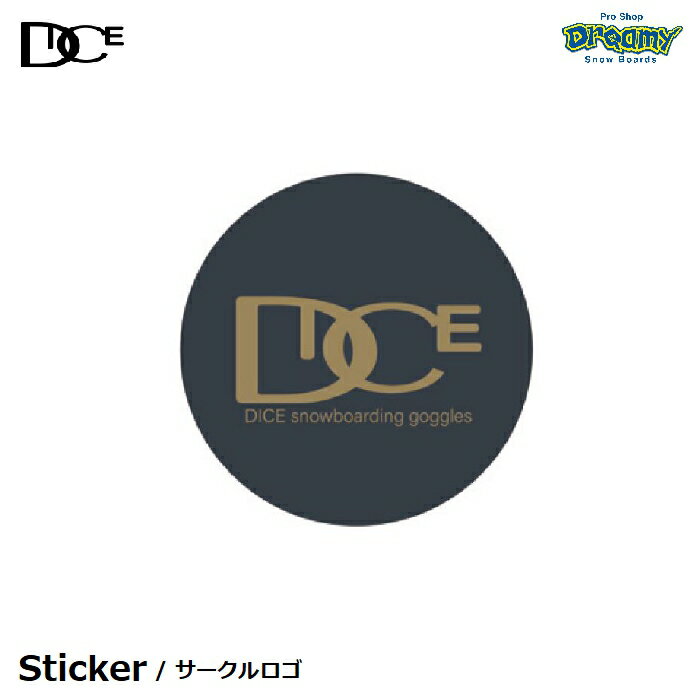 DICE ダイス Sticker ステッカー サークルロゴ Mサイズ 80mm グレー 日本製 23-24 正規品