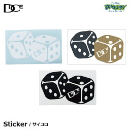 DICE ダイス Sticker ステッカー サイコロ150×91mm ホワイト ブラック マルチ 日本製 23-24 正規品