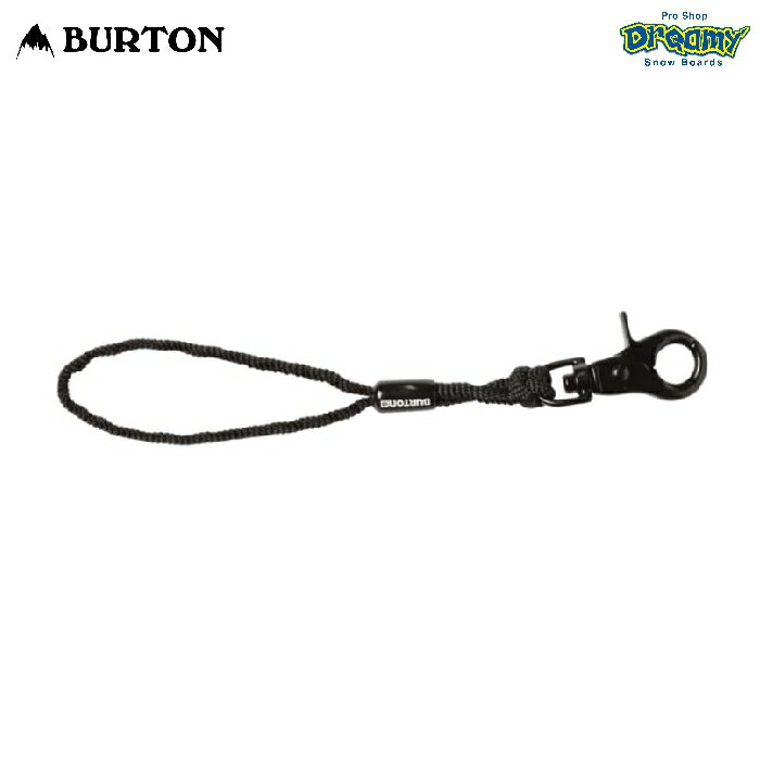 BURTON バートン Cord Leash 108031 リーシュコード クリップ式 流れ止め Black ロゴ スノーボード 23-24 正規品