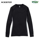 バートン BURTON バートン Women's Midweight X Base Layer Crewneck 221951 ベースレイヤー スリムフィット 4WAYストレッチ 防臭加工 速乾 透湿 サムホール ロゴ 正規品