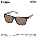 FULLON フローン FBL 043-32 (Rubber Finish) MatteBlack・MatteKahki Brown 偏光レンズ ウェリントン ラバーフィニッシュ 巾着袋付属 サングラス 正規品(4)