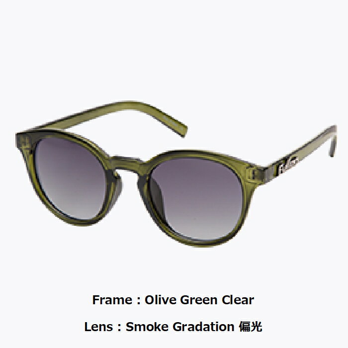 FULLON フローン FBL 069-3 OliveGreenClear SmokeGradation偏光レンズ ボストン型 メガネ拭き兼用超繊維巾着袋付属 ロゴ オリーブグリーン サングラス 正規品