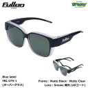 FULLON FBL 079-1 オーバーグラス ブラック・クリア スモーク偏光 UVカット 反射防止コート メガネ拭き兼用巾着袋付 ロゴ ツヤ消し サングラス フローン 正規品(4)