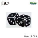 25-26 DICE ダイス Sticker サイコロ 150×91mm ブラック ステッカー 日本製 正規品