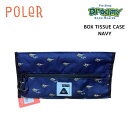 POLER ポーラー BOX TISSUE CASE ティッシュケース 233mcv0113 0600223FWD0314 NAVY アウトドア ロゴ 2023秋 正規品 1