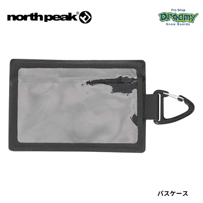 north peak ノースピーク パスケース チケットケース リフト券入れ カラビナ付き 水気に強い素材 BK NP..