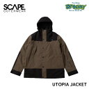 24-25 SCAPE エスケープ UTOPIA JACKET 711-243-02 MOCHA/BLACK スノージャケット ウェア 耐水圧10000mm 2LAYER 正規品