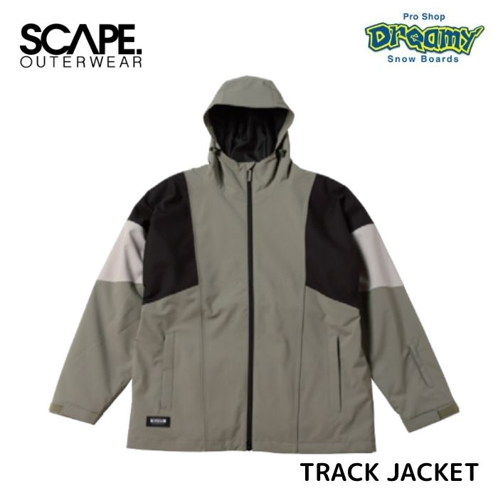 24-25 SCAPE エスケープ TRACK JACKET 711-243-04 LIGHT KHAKI スノージャケット ウェア 耐水圧10000mm 2LAYER 正規品