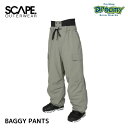 24-25 SCAPE エスケープ BAGGY PANTS 711-243-34 LIGHT KHAKI スノーパンツ ウェア 耐水圧10000mm 2LAYE...