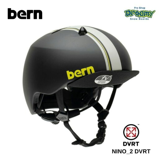 BERN バーン NINO_2 DVRT ヘルメット BEBB32 MATTE BLACK RACING STRIPE 子供用 US FIT スケートボード スノーボード 正規品 BERN バーン NINO_2 DVRT ヘルメット BEBB32 MATTE BLACK RACING STRIPE 子供用 US FIT スケートボード スノーボード 正規品