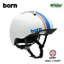 BERN バーン NINO_2 DVRT ヘルメット BEBB32 SATIN WHITE RACING STRIPE 子供用 US FIT スケートボード スノーボード 正規品