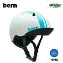BERN バーン NINO ヘルメット BEVJB MATTE WHITE RACING STRIPE 子供用 US FIT スケートボード スノーボード 正規品(4)