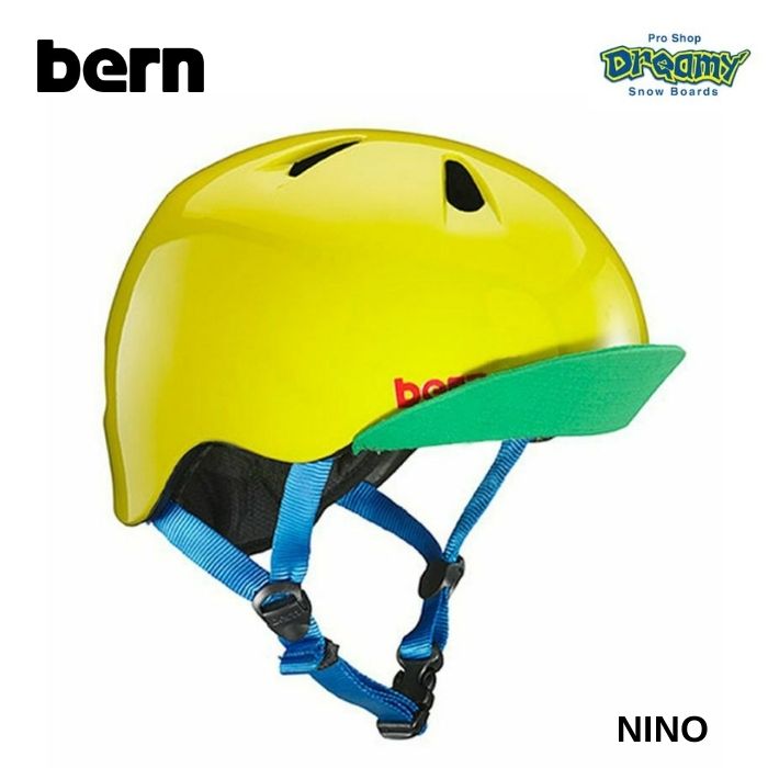 BERN バーン NINO ヘルメット BEVJB GL YELLOW GREEN 子供用 US FIT スケートボード スノーボード 正規品