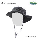 northern country ノーザンカントリー OUTDOOR HAT 低山登山 ハイキング キャンプ アウトドアハット 撥水 BK TR-9005 正規品