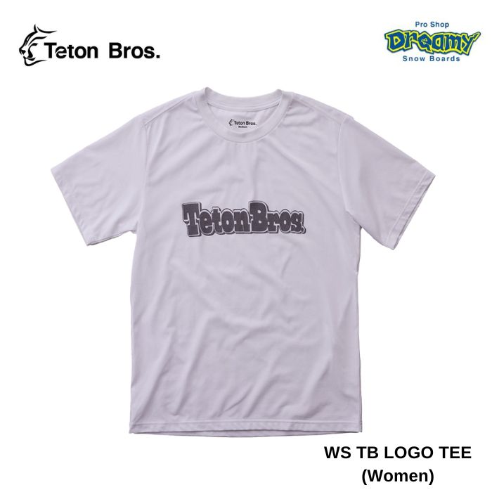 TETON BROS ティートンブロス 188560 WS TB LOGO TEE Women ショートスリーブTシャツ White 伸縮性 吸汗速乾性 抗菌防臭 紫外線カット 正規品