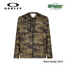 OAKLEY オークリー Rash Hoody 24.0 Tiger Mountain Camo Blue ラッシュフルジップフーディー ロゴ 吸汗速乾 ストレッチ性 FOA406263-9ZR 正規品