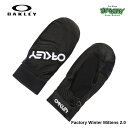 OAKLEY オークリー Factory Winter Mittens 2.0 Blackout FOS900523-02E 耐水圧15,000mm レザー素材 タッチスクリーン対応 グローブ ロゴ 正規品